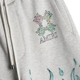 Amiri MA Quad Flames Sweatshorts - Ivory