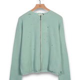 Second Layer Friends Zip Sweater - Mint