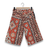 Strike Oil Persian Rug Pleat Front Shorts - Red Multi