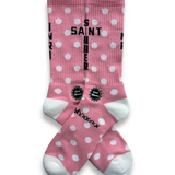 Saint Mxxxxxx Polka Dot Sock - Pink/White