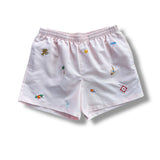 Casablanca Embroidered Motif Swim Shorts - Pink