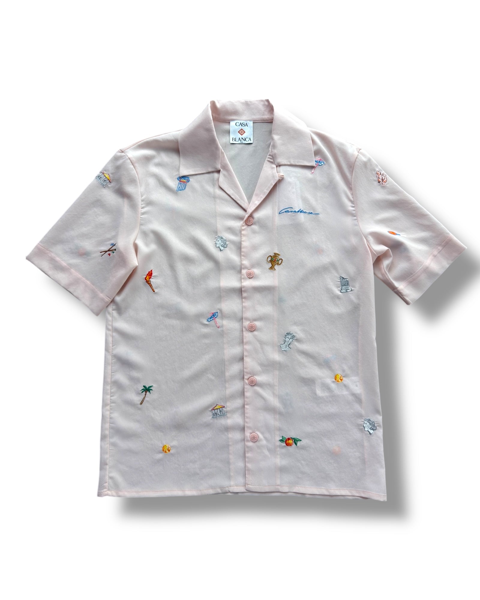 Casablanca Embroidered Motif Shirt - Pink