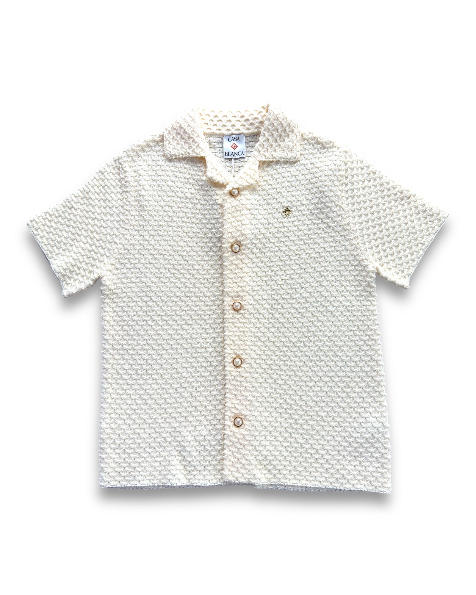 Casablanca Knit Summer Shirt - White