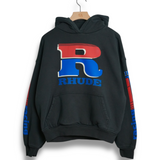 Rhude Split Petrol Logo Hoodie - Black