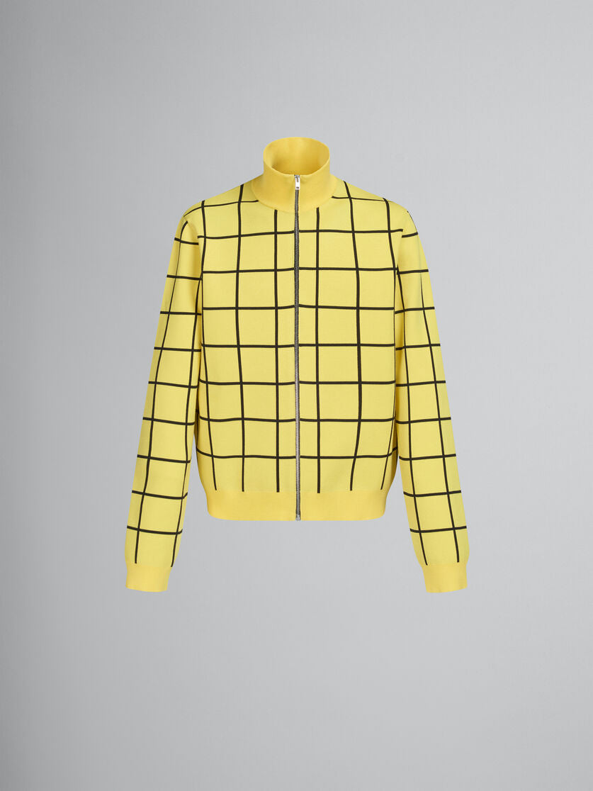 Marni Plaid Track Jacket Yellow