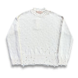 Marni Jacquard Dishevelled Cotton Sweater  - Lily White