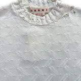 Marni Jacquard Dishevelled Cotton Sweater  - Lily White