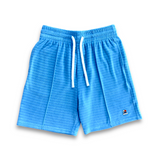 Casablanca Velour Pintuck Shorts - Blue