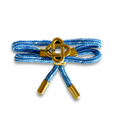 Casablanca Hiking Cord Bracelet - Gold/Sky Blue/Blue
