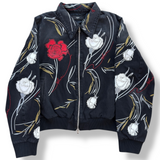 Amiri Floral Denim Blouson - Black