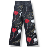 Amiri Floral Baggy Carpenter Jean - Black