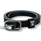 Amiri Croc Embossed 2CM Belt - Black/Nickel