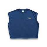Rhude Classique Cuttoff Sleeve Top - Navy