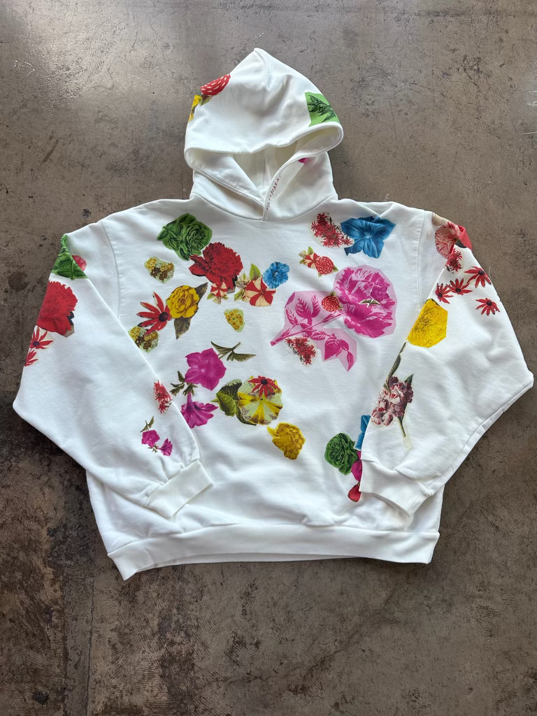 Marni Collage Flowers Hoodie - White