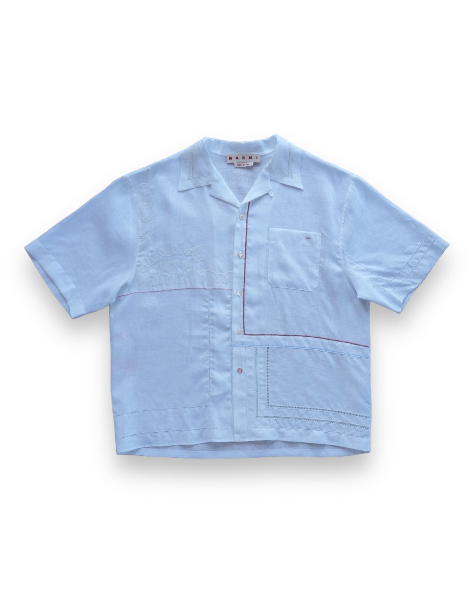 Marni Linen Embroidery Shirt - White