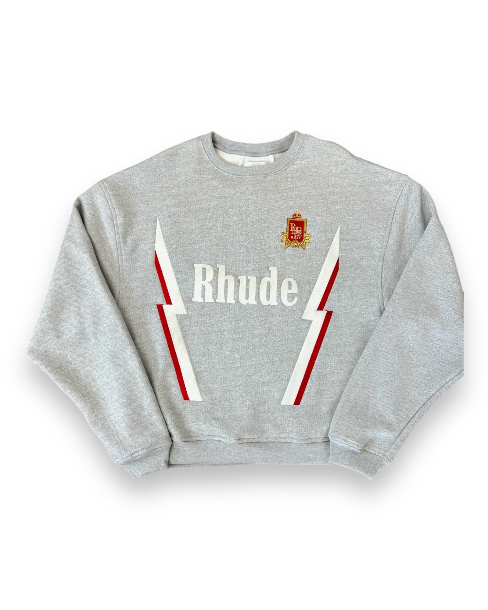 Rhude Lightning Crewneck - Grey