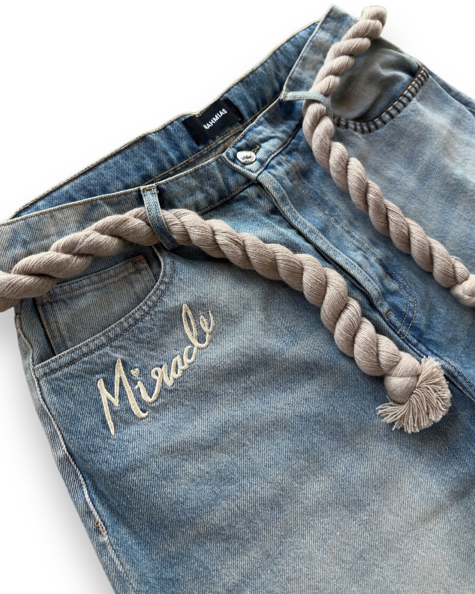 Nahmias Miracle Baggy Jeans - Light Indigo