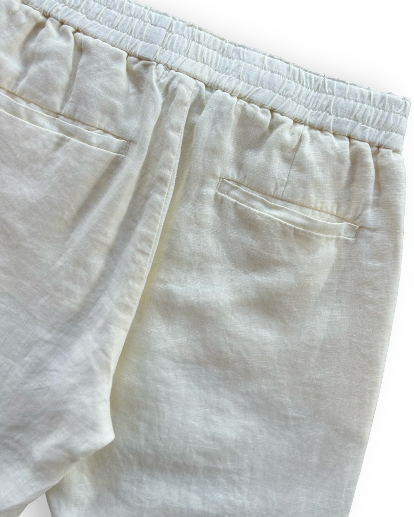 John Elliott Linen Easy Trouser - White