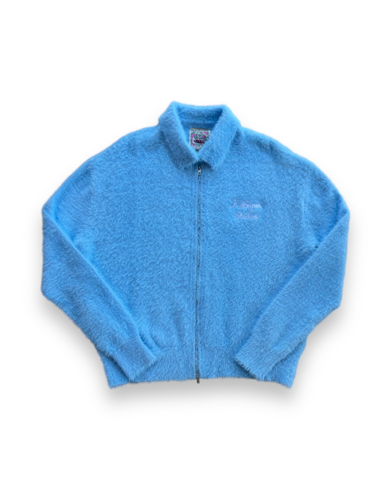 Kidsuper Fuzzy Zip Up - Baby Blue