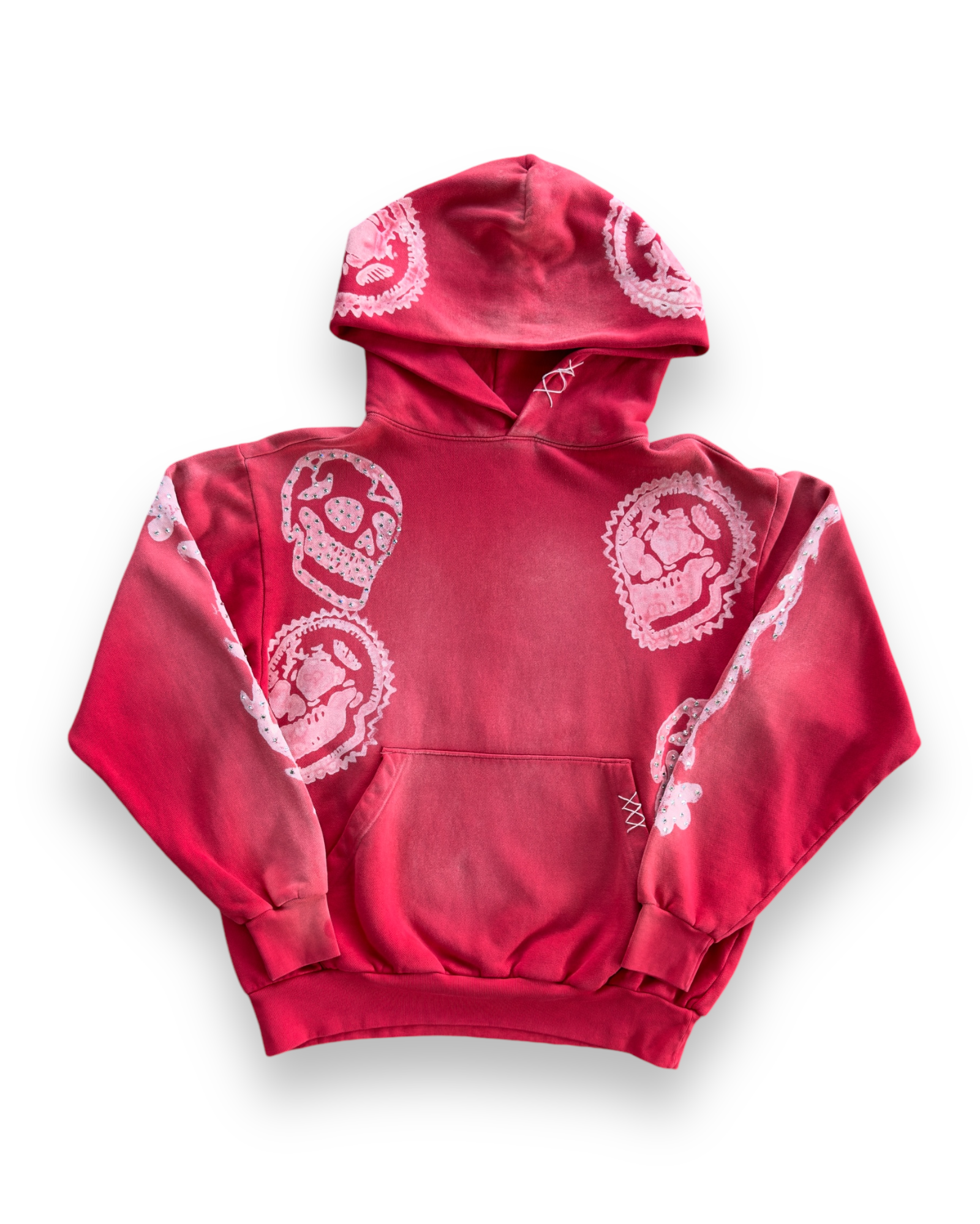 Alchemist Skulled Crystal Hoodie - Arizona Poppy (Red)