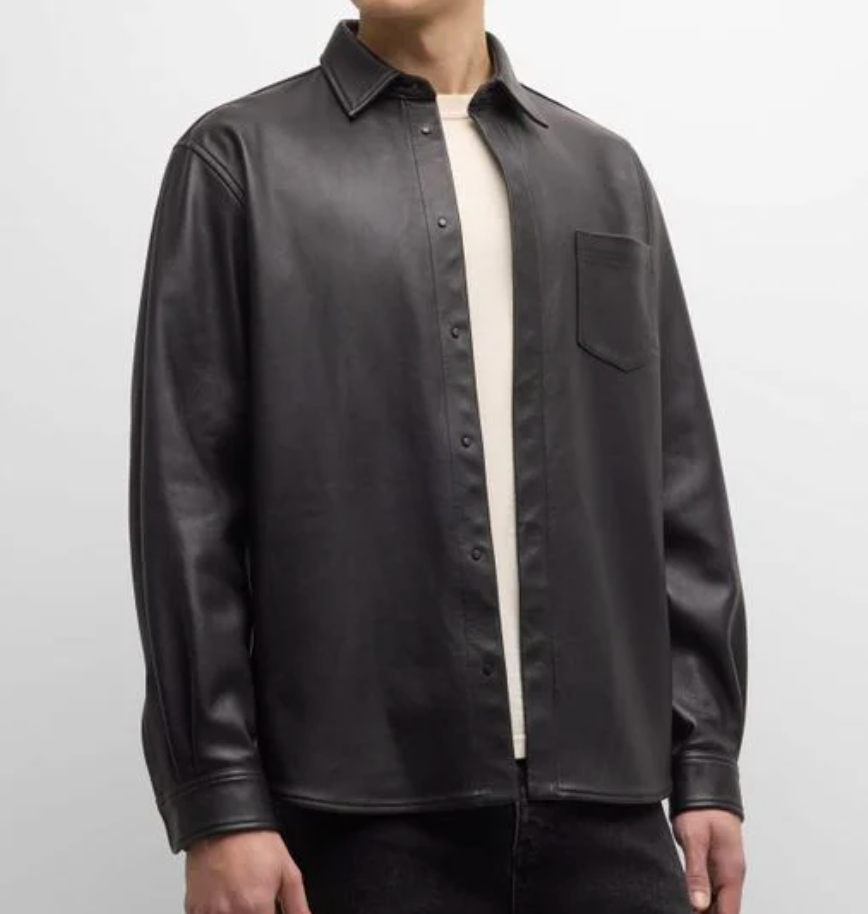 John Elliott Black Leather Cloak