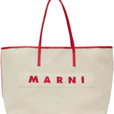 Marni Red Stitched Tote Bag